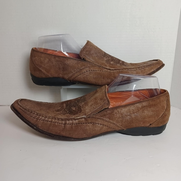 Mark Nason Dragon Stitched Toe Brown Leather Shoe Made In Italy 67235 Sz 10.5 - Picture 1 of 6